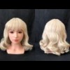 #10 Mid-Length Platinum Blonde Wavy Hair 